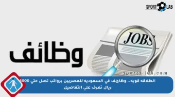 انطلاقة قوية.. وظائف في السعودية للمصريين برواتب تصل حتى 8000 ريال تعرف على التفاصيل
